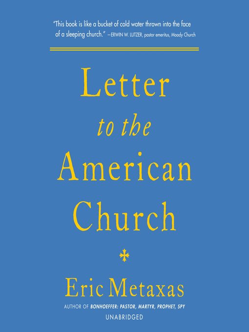 Title details for Letter to the American Church by Eric Metaxas - Available